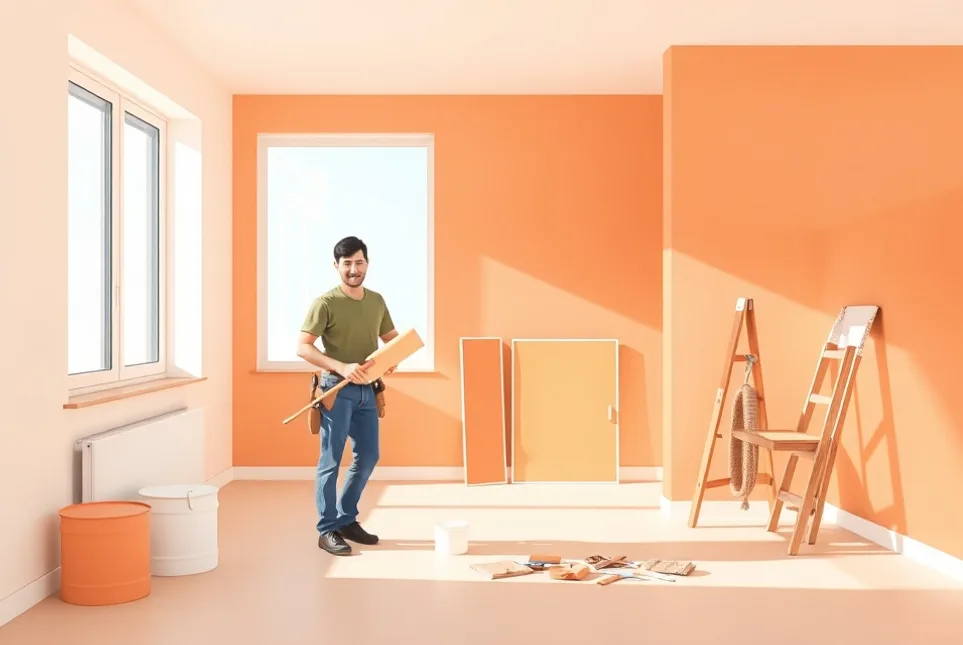 Intérieur rénové après travaux de peinture à Sartrouville