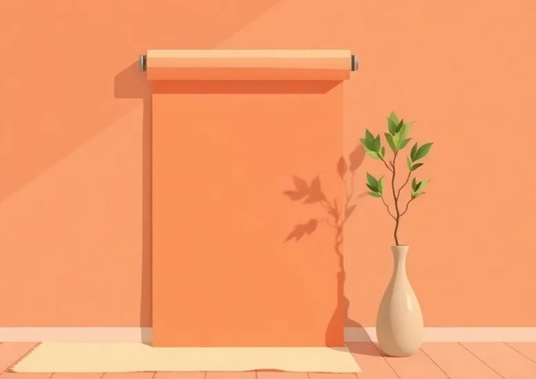 Pose de papier peint, rouleau et brosse à maroufler